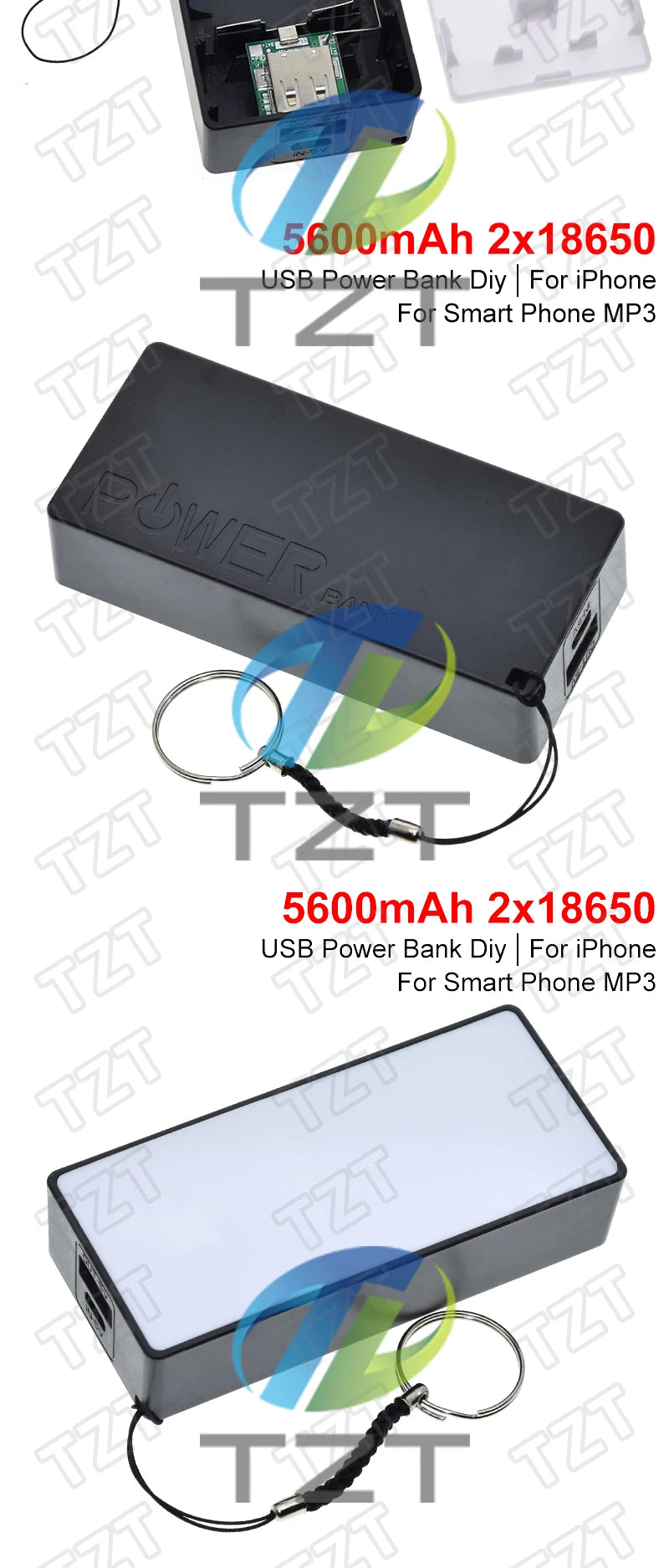 2X 18650 USB Power Bank Battery Charger Case DIY Box For iPhone For Smart Phone MP3 Electronic Mobile Charging QIY25 D3S