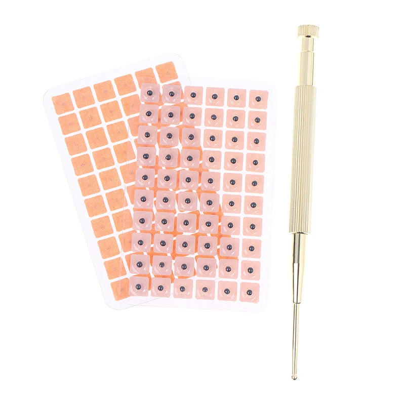 1200Pcs Cowherb Seed Ear Stickers Set Auriculotherapy Acupuncture Massage Therapy Dredge Body Meridians Improve Vision Treat