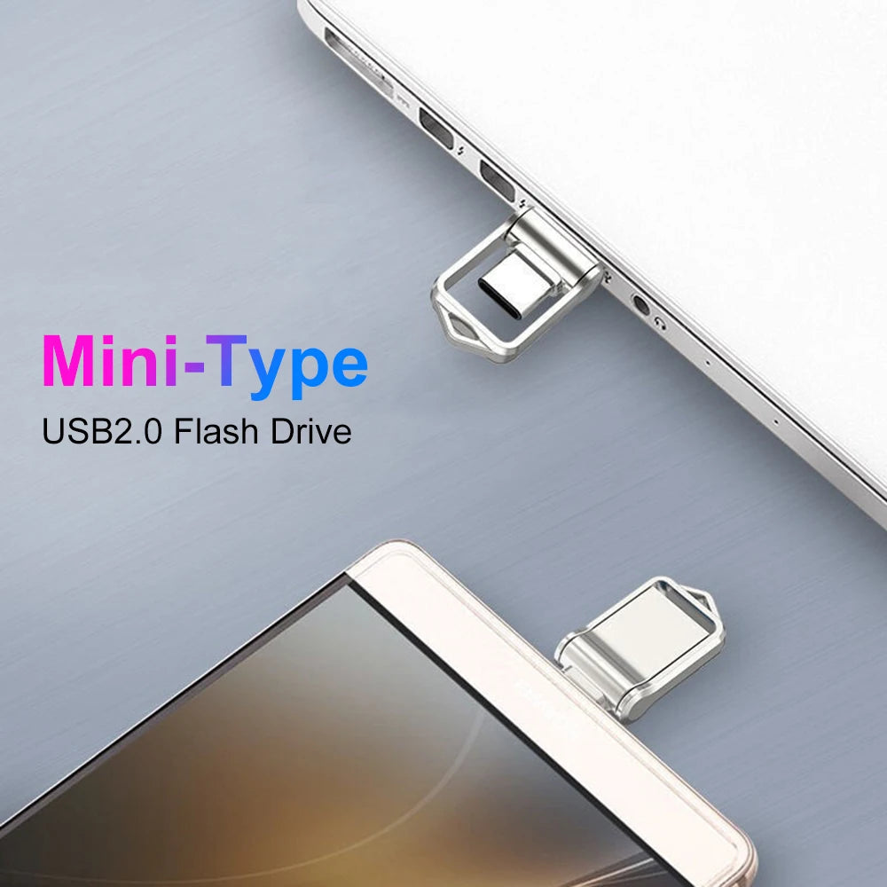 USB Flash Drive 16gb 32GB OTG Metal USB 2.0 Pen Drive Key 64GB Type C High Speed pendrive Mini Flash Drive Memory Stick