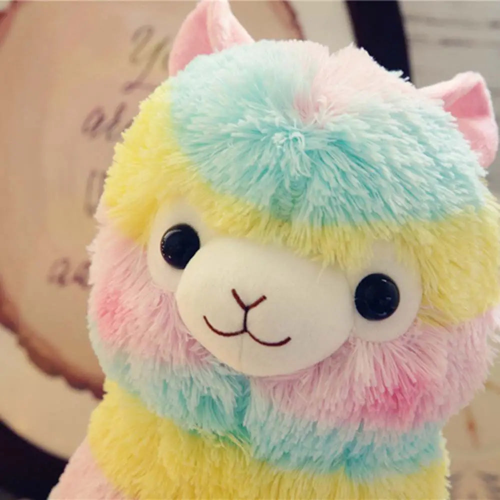 25cm Colorful Alpaca Plush Dolls Baby Cute Animal Dolls Soft Cotton Stuffed Doll Home Soft Toys Sleeping Mate Stuffed Plush Toys