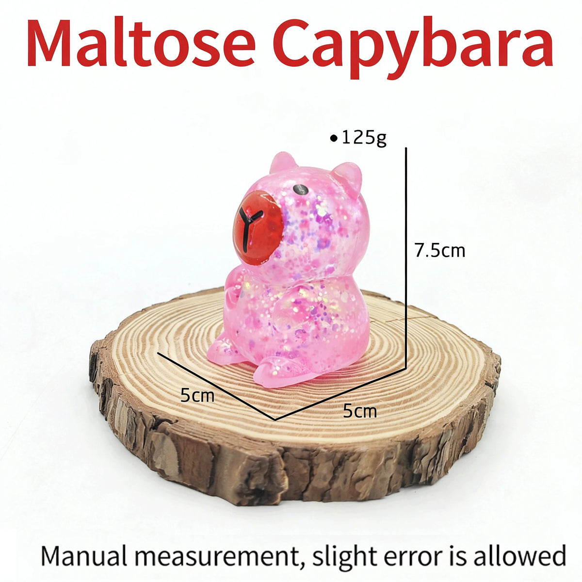 Maltose Capybara Stress Squeeze Toy Decompression Cute Capybara Anti Stress Slow Rebound Soft Glitter TPR Capybara Squishy Toys