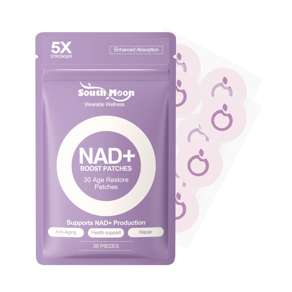30/60/90pcs NAD+ Boosting Transdermal Patches For Anti Aging Enhance Energy Support Immune Cellular Health Body Wellness Patch