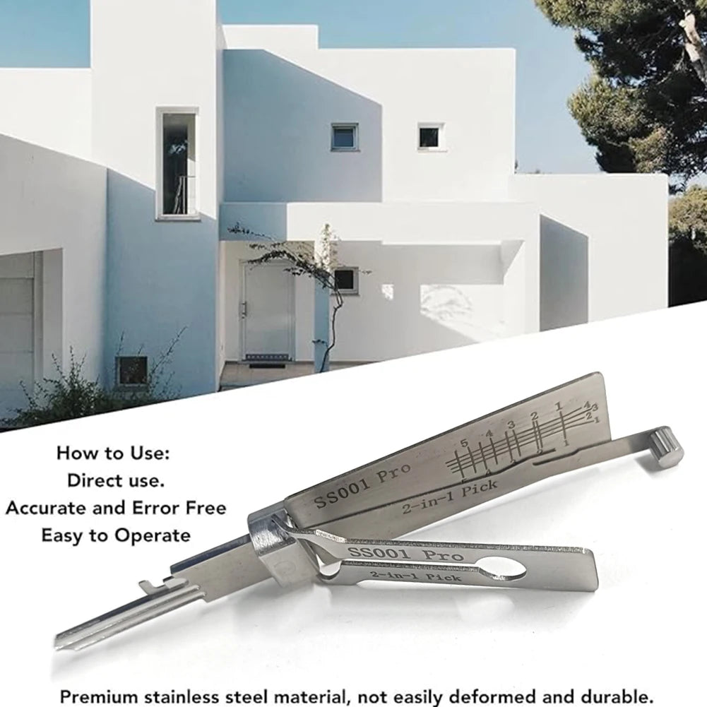 Stainless Steel Key Decoder O-ring Pickup Kit Hook Tool Pickup Hand Tool Maintenance Repair Kit