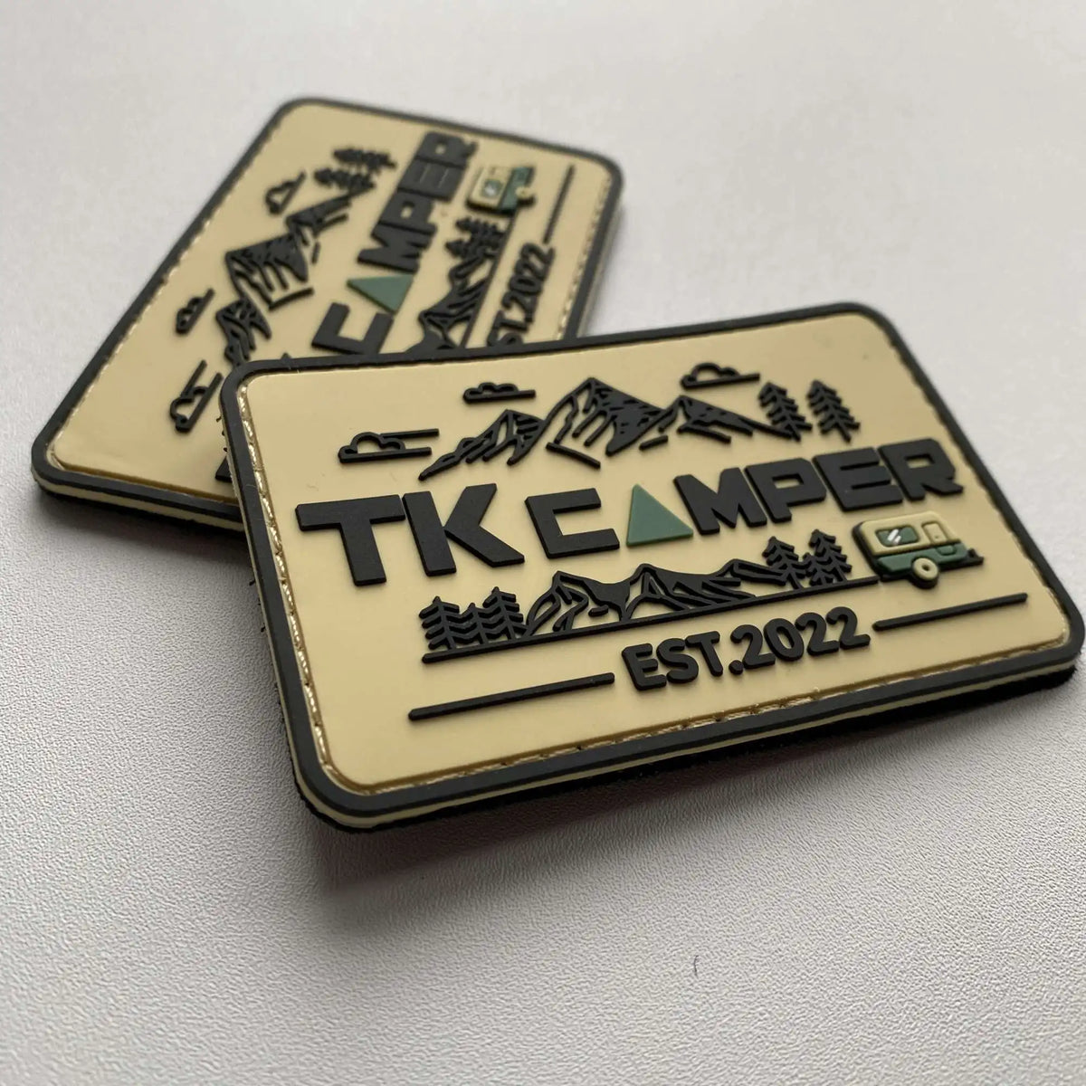 Custom Brand Logo 3D Stereoscopic PVC Rubber Patches Hook and Loop Sew On Tactical Morale Badges Personalized Clothing