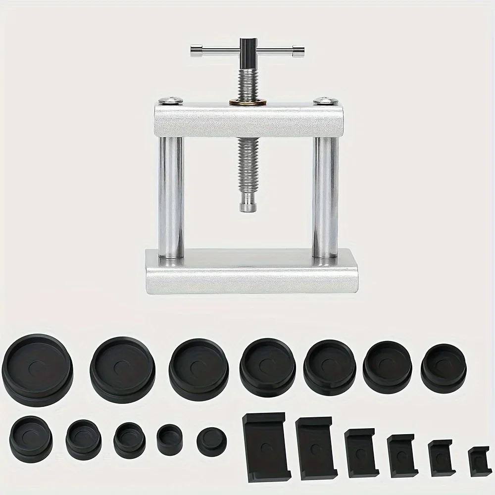 12pcs/18pcs Watch Tools Repair Professional Back Cover Presser Set Metal Watchmaker Maintenance Tools For Closing Cover Die Kit