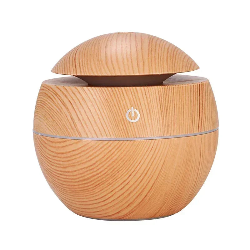 Woodgrain USB Essential Oil Diffuser Mini Ultrasonic Aromatherapy Humidifier Portable Desktop Air Mist Maker For Home Office