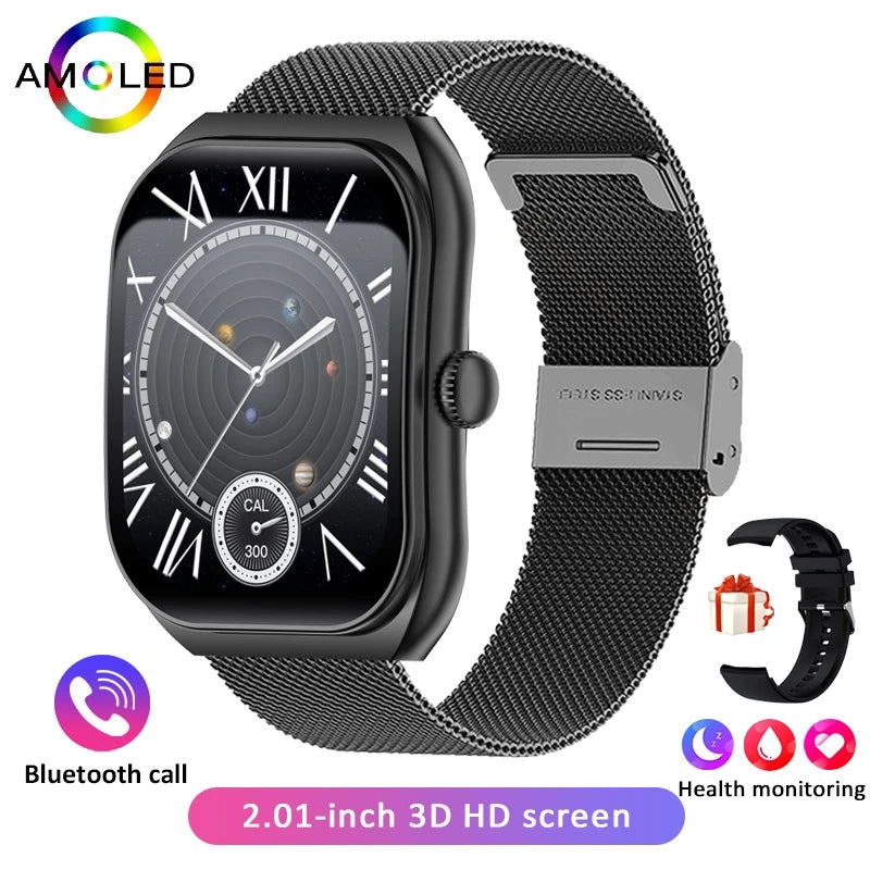 2025 New Smart Watch Women Heart Rate Health Monitoring Voice Assistant BT Calling IP68 Waterproof Sports Smartwatch Men