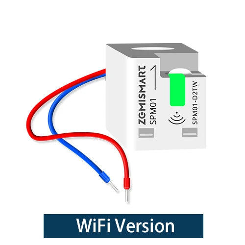 Zemismart Smart Energy Meter Zigbee Monitor Electric Sensor Measure Work with Tuya App Supports Home Assistant via Zigbee2MQTT