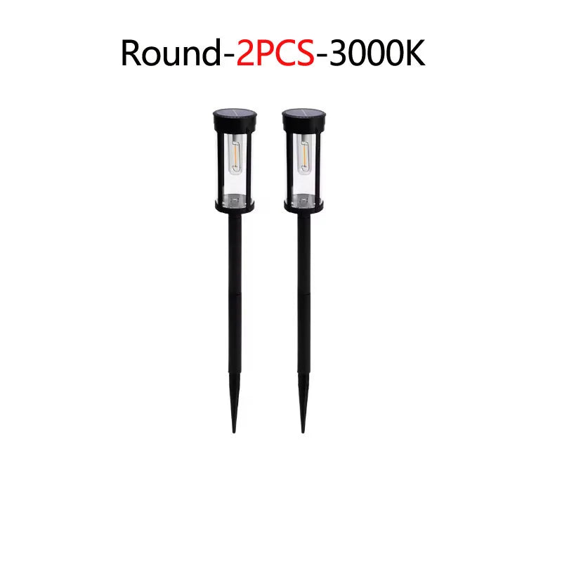 2/4/6Pcs Retro Solar Pathway Warm Lights Outdoor Waterproof Garden Incandescent Bulb for Walkway Yard Backyard Landscape Decor