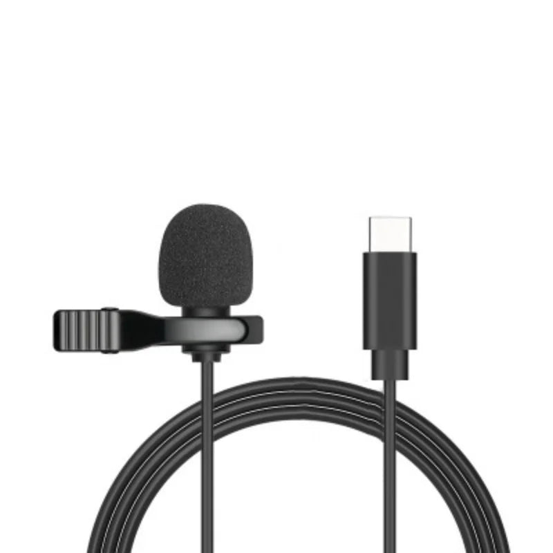Portable Clip-on Lapel Lavalier Microphone 3.5mm Jack Hands-free Mini Wired Condenser Microphone For Iphone SamsungXiaomi Laptop