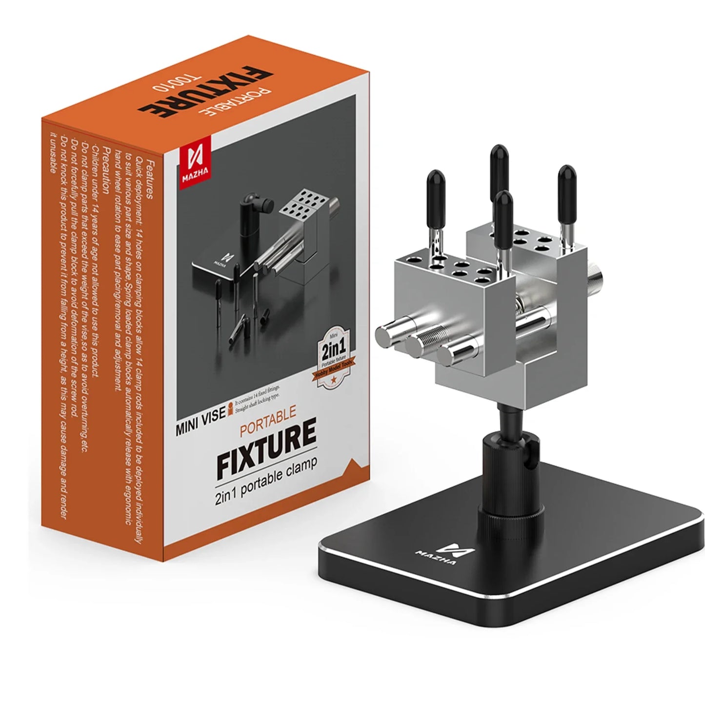 MAZHA T0010 2-in-1 Mini Portable Table Vise Compact Adjustable Clamp Precision Tool for Modeling Hobby DIY
