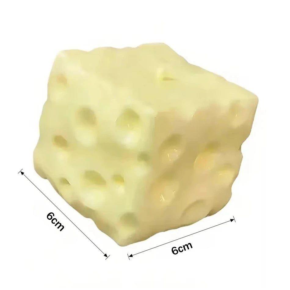 CCC Cheese Cube Stress Ball Big Cheese Shapeable Squeeze Ball Non-Bounce Fidget Toy ASMR Sensory Anti-Stress Christmas Gifts