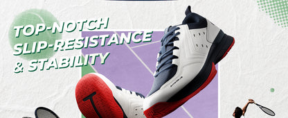 FitVille Tennis Shoes Wide Casual Sports Shoes for Men Breathable Racquetball Badminton Sneakers for All Court with Arch Support