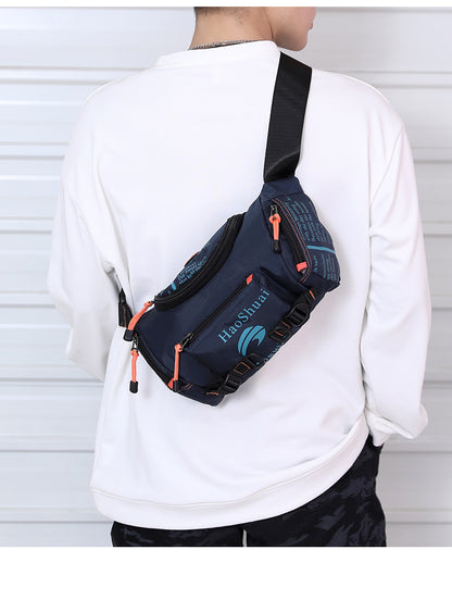 New Multifunctional Outdoor Waist Bag Sports Men's Shoulder Crossbody Bag Waterproof Chest Bag Cycling Climbing Large Capacity Waist Bag