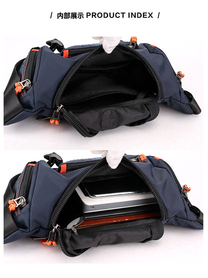 New Multifunctional Outdoor Waist Bag Sports Men's Shoulder Crossbody Bag Waterproof Chest Bag Cycling Climbing Large Capacity Waist Bag