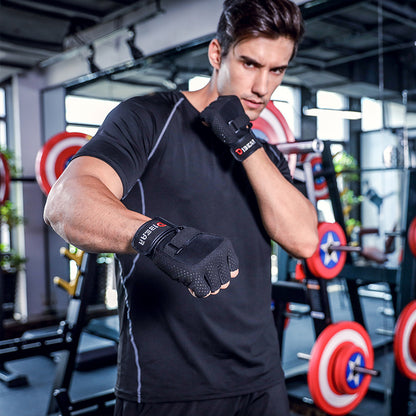 Cross-Border Dibear Manufacturer Spot Wholesale Fitness Gloves Exercise Cycling Weight Training Outdoor Sports Breathable