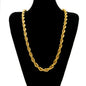 Men's hip-hop gold-plated European and American necklace fashion high sense 1cm thick twist necklace twisted rope chain a generation of hair