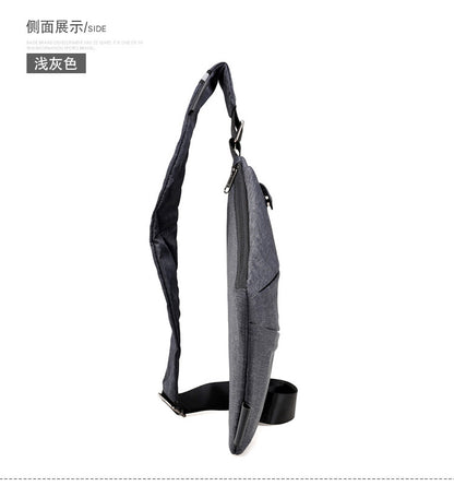 Right shoulder gun bag cross-border wholesale nylon chest bag men's lightweight simple large capacity messenger bag casual close-fitting shoulder bag