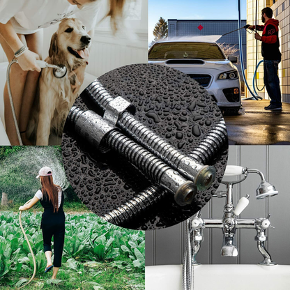 2m Flexible Shower Hose for Handheld Showerhead - Durable Plumbing Tube for Bathroom Use