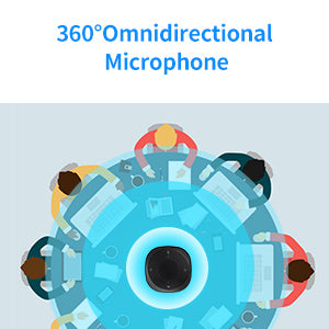 USB Conference Speaker Microphone Omnidirectional Condenser Computer Mic Mute/Volume Function For Laptop Notebook with Speaker