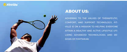 FitVille Tennis Shoes Wide Casual Sports Shoes for Men Breathable Racquetball Badminton Sneakers for All Court with Arch Support