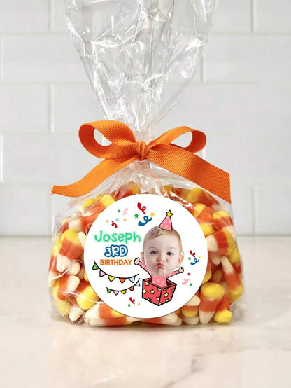 4CM Custom Birthday Stickers • Personalized Labels Waterproof & Adhesive  54/108/540Pcs Unique Gifts for Kids, Friends, School