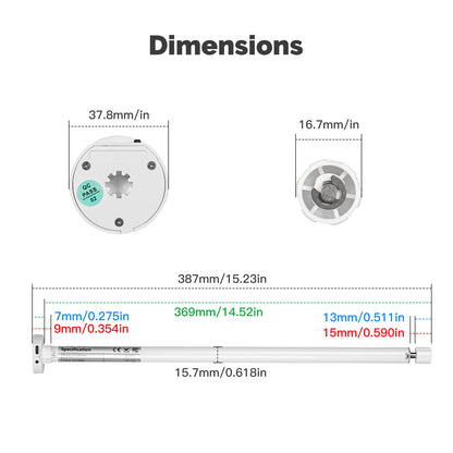 MOES Tuya Zigbee Smart Roller Blinds Motor 16mm Chargeable Window Shades Curtain For 17/25/28mm Tube Work with Alexa Google Home