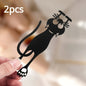 2/4 Black Cat Bookmarks, Lightweight and Easy To Carry, Efficient for Marking Book Pages, Suitable for Students and Book Fans