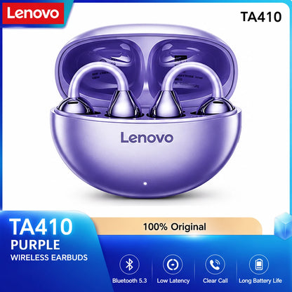 Lenovo TA410 Bluetooth 5.4 Wireless Earphones Open-Ear Bone Conduction Ear Clip Design Ultra-Light Comfortable Wearing Earphone