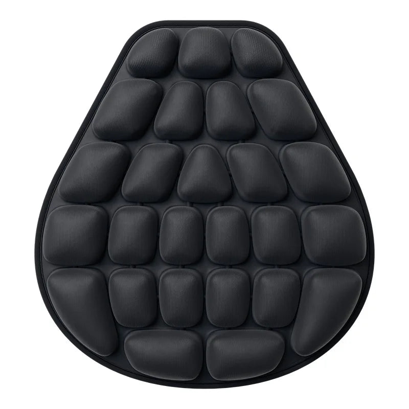 3D Motorcycle Air Seat Cushion, Pressure Relief Air Pad, Shock Absorbing Ventilation Motorcycle Air Seat Cover, Portable