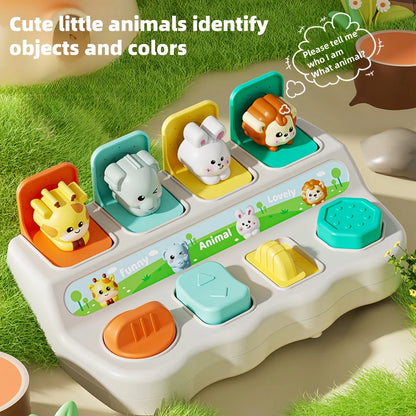 Toddler Toys, Baby Toy, Q Pet Machine Box, Early Education Puzzle and Cognitive Training Baby's Finger Flexibility Machine Box T