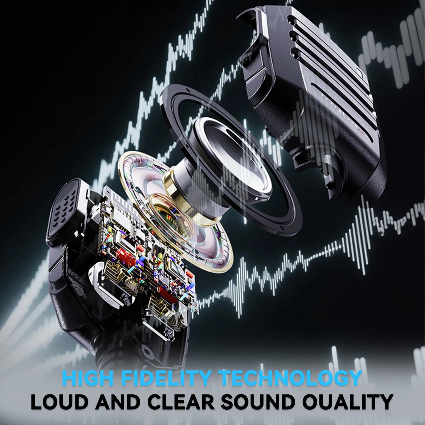 Radte R1S Speaker Microphone with 360° Rotating Belt Clip Loudspeaker for Radtel RT-4D RT-493 RT-860 RT-900 RT-910 RT-910B