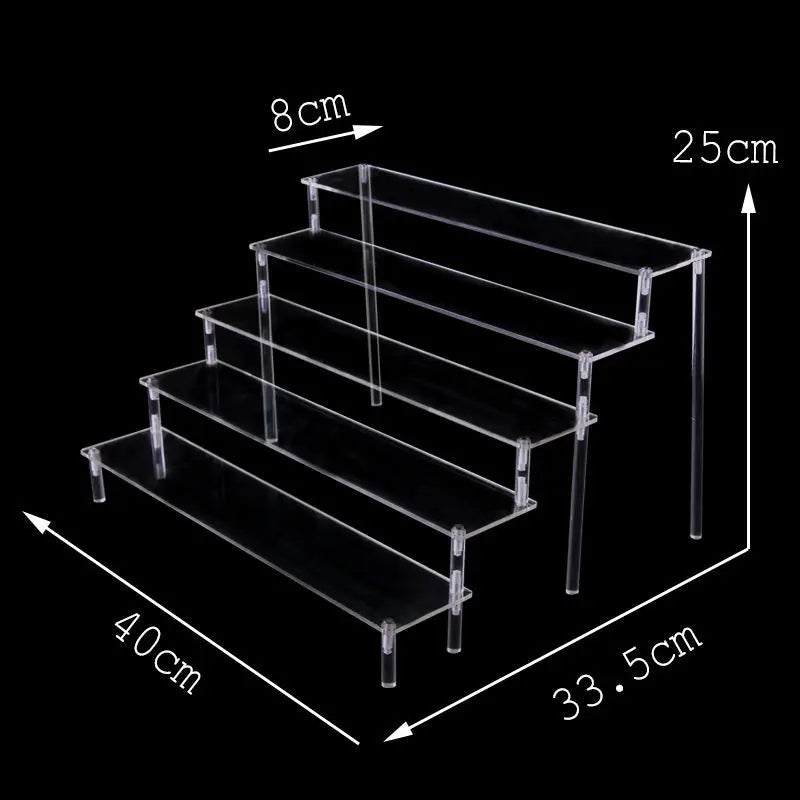 Acrylic Display Risers,Perfume Organizer,Display Riser,Cupcake Display Stand Steps, Organizer Shelf Stand for Figures, Dessert