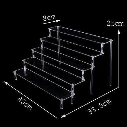 Acrylic Display Risers,Perfume Organizer,Display Riser,Cupcake Display Stand Steps, Organizer Shelf Stand for Figures, Dessert