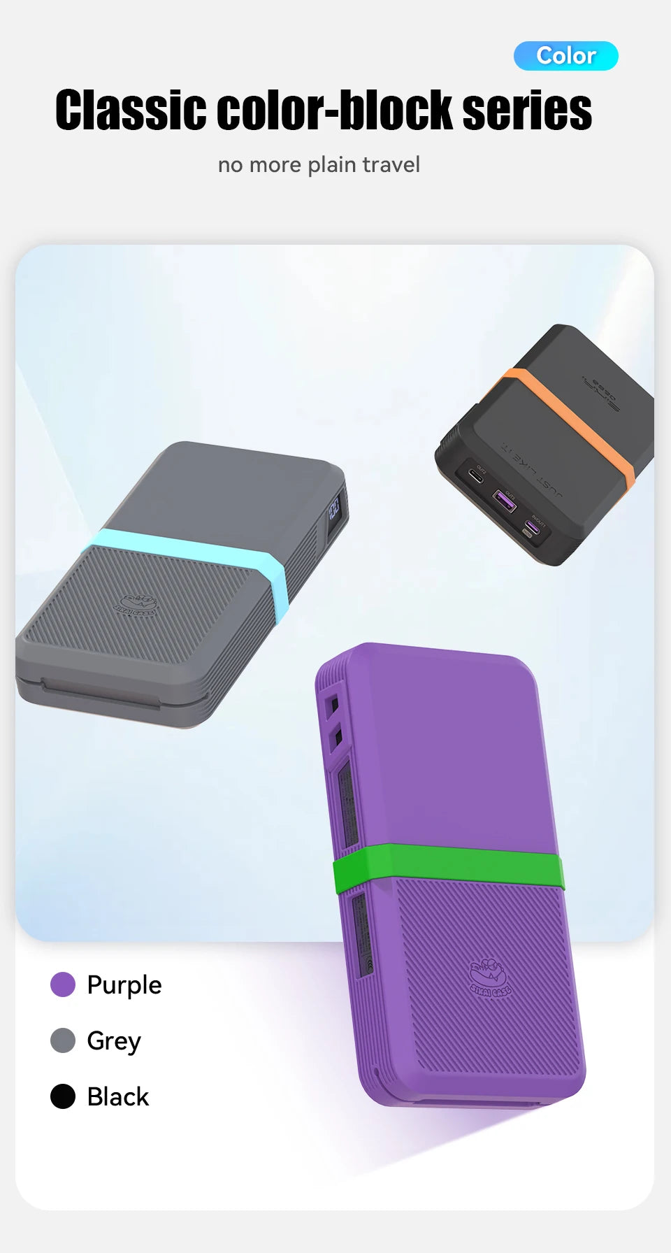 SIKAI Silicone Case for UGREEN 145W 25000mAh Power Bank  Shockproof Cover with Precise Cutouts