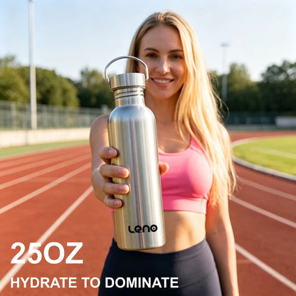 350-2000ml Stainless Steel Water Bottle Single Wall Metal Bottle for Camping Hiking Cycling Outdoor Sports Reusable Bottle