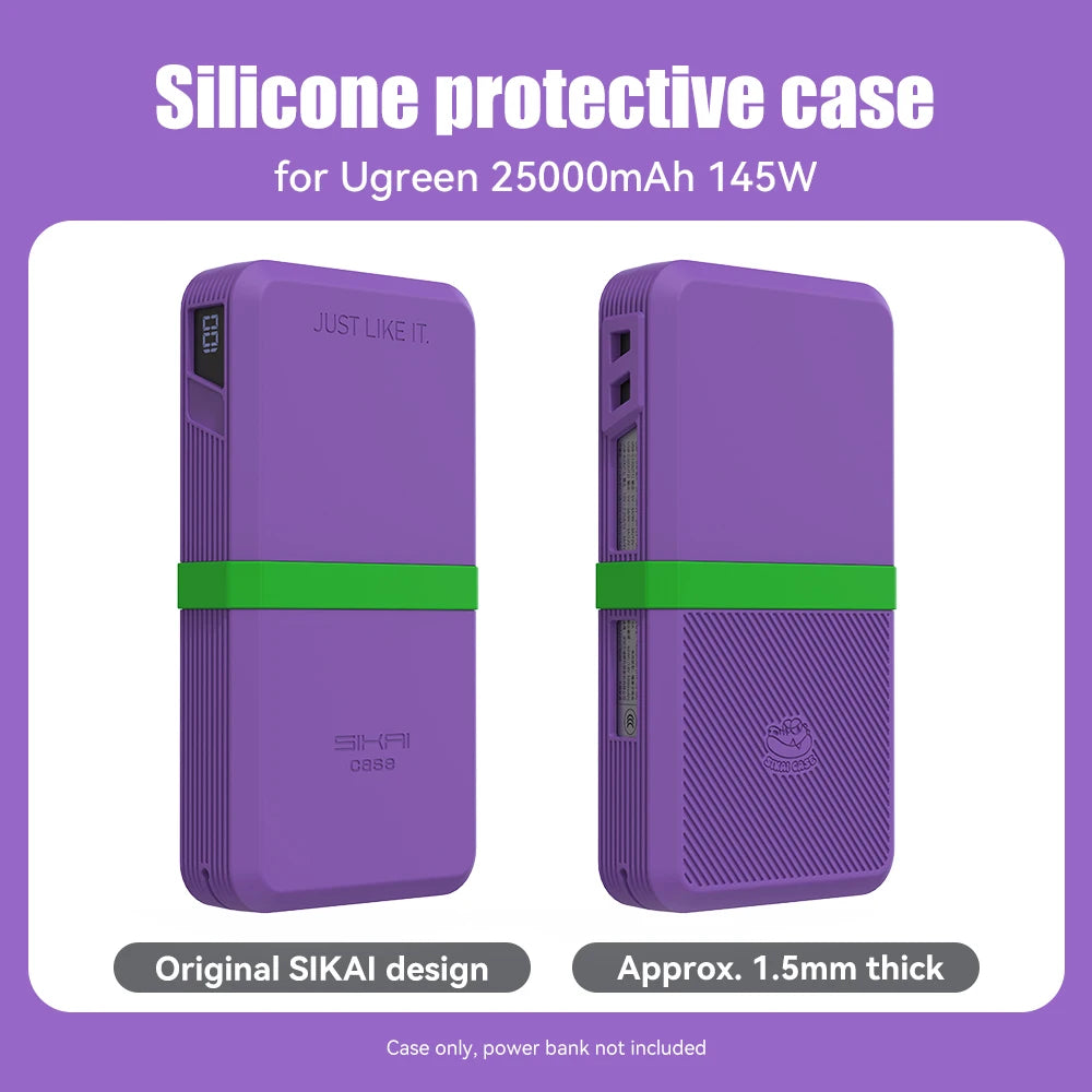 SIKAI Silicone Case for UGREEN 145W 25000mAh Power Bank  Shockproof Cover with Precise Cutouts