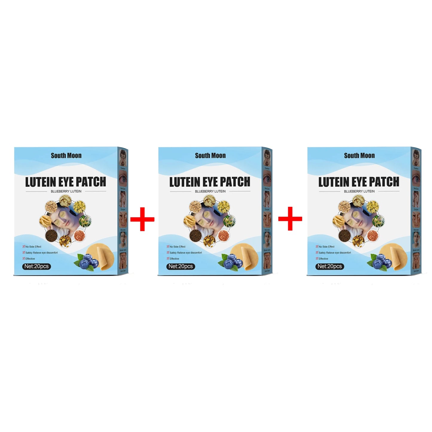South Moon Blueberry Lutein Eye Patch Relieving Visual Fatigue Eye Dry Red Discomfort Treatment Vision Blurring Eye Care Patch