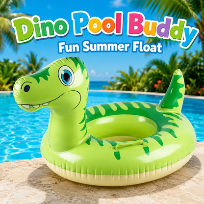 1PC Inflatable Animal Pool Float, Dinosaur Unicorn Swim Ring with Handle, Summer Water Toy Swimming Pool Accessories