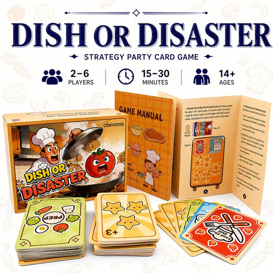 Food Strategy Card Game for 2-6 Players, Fast Party Game with Hidden Cards, Bidding Choices, Push Your Luck Reveals, Ages 14+