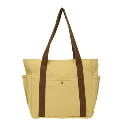 Large-Capacity College Sail-Style Zippered Tote Bag - Durable And Spacious Work Bag, Suitable For Students And Professionals