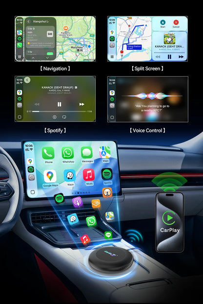 2026 5G Car Ai box SM6350 CarPlay Wireless Android 15.0 Ultra2 Android Auto Wireless Ai Box Support Youtube Netfilx IPTV BT5.1