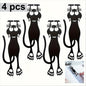 2/4 Black Cat Bookmarks, Lightweight and Easy To Carry, Efficient for Marking Book Pages, Suitable for Students and Book Fans