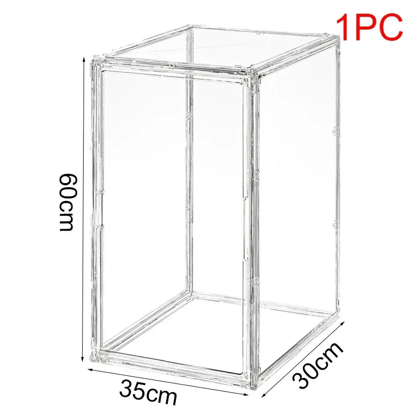 New Large Capacity Storage Box Organizer for Figures Acrylic Box Clear Blind Box Showcase Makeup Organizer for Bag