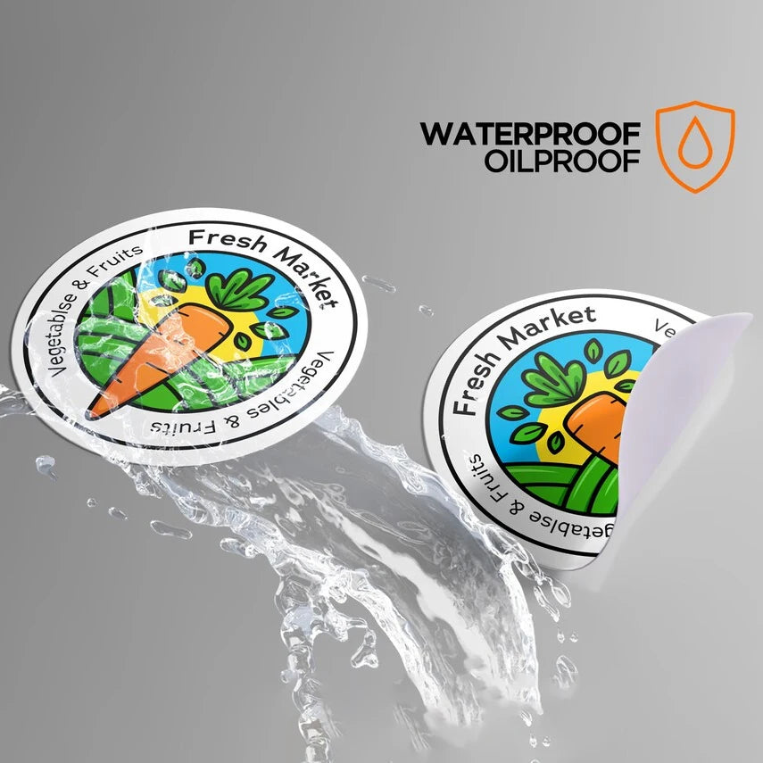 Custom Stickers Vinyl 200pcs 3-10cm With Text Logo Image Paper Waterproof Personalised Round Rectangle Die Cut Square For Party