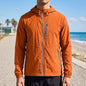 Men's Hooded Jackets Outdoor Sun Protection 3M Reflective Windbreaker Front Reflective Strip Zipper Pocket Thin Cycling Jacket