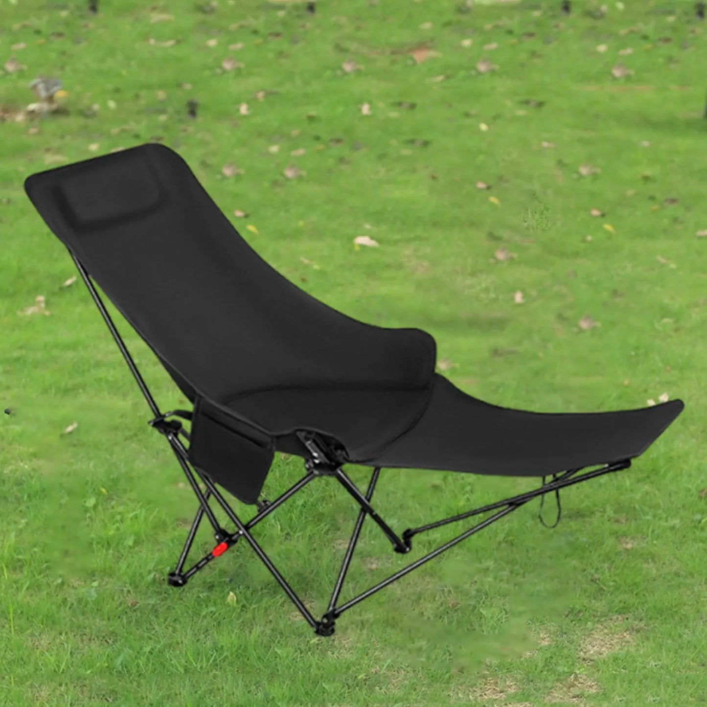 Outdoor Camping Folding Chair 4 Gear Adjustable Chair with Foot Support for Camping Fishing Travel Beach Outdoor Traveling Relax