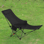Outdoor Camping Folding Chair 4 Gear Adjustable Chair with Foot Support for Camping Fishing Travel Beach Outdoor Traveling Relax