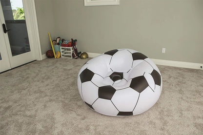 1pc Football Sofa Inflatable Chair Portable Lazy Couch Creative PVC Material Lightweight Compact Travel Beach Trip Park Festival