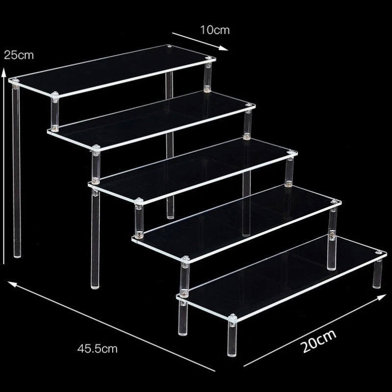 Acrylic Display Risers,Perfume Organizer,Display Riser,Cupcake Display Stand Steps, Organizer Shelf Stand for Figures, Dessert